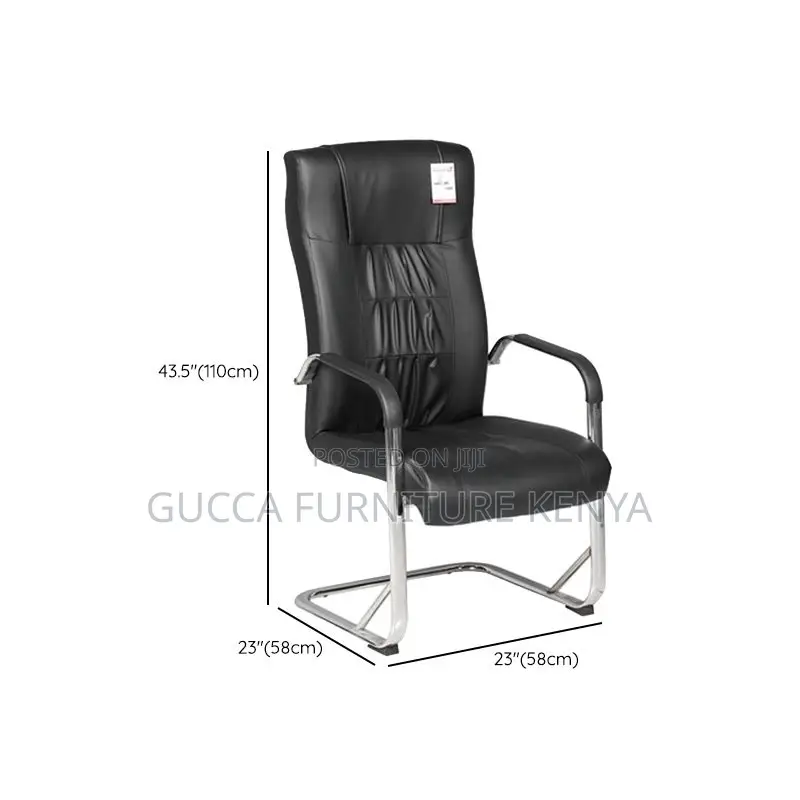 Office Chairs: Modern Ergonomic Black Leather Office Chair