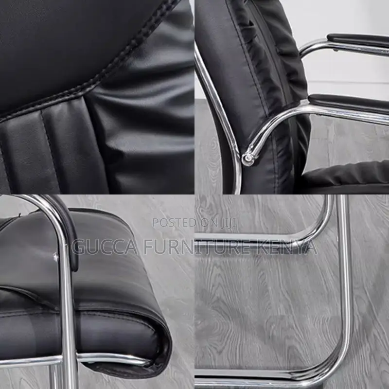 Office Chairs: Modern Ergonomic Black Leather Office Chair