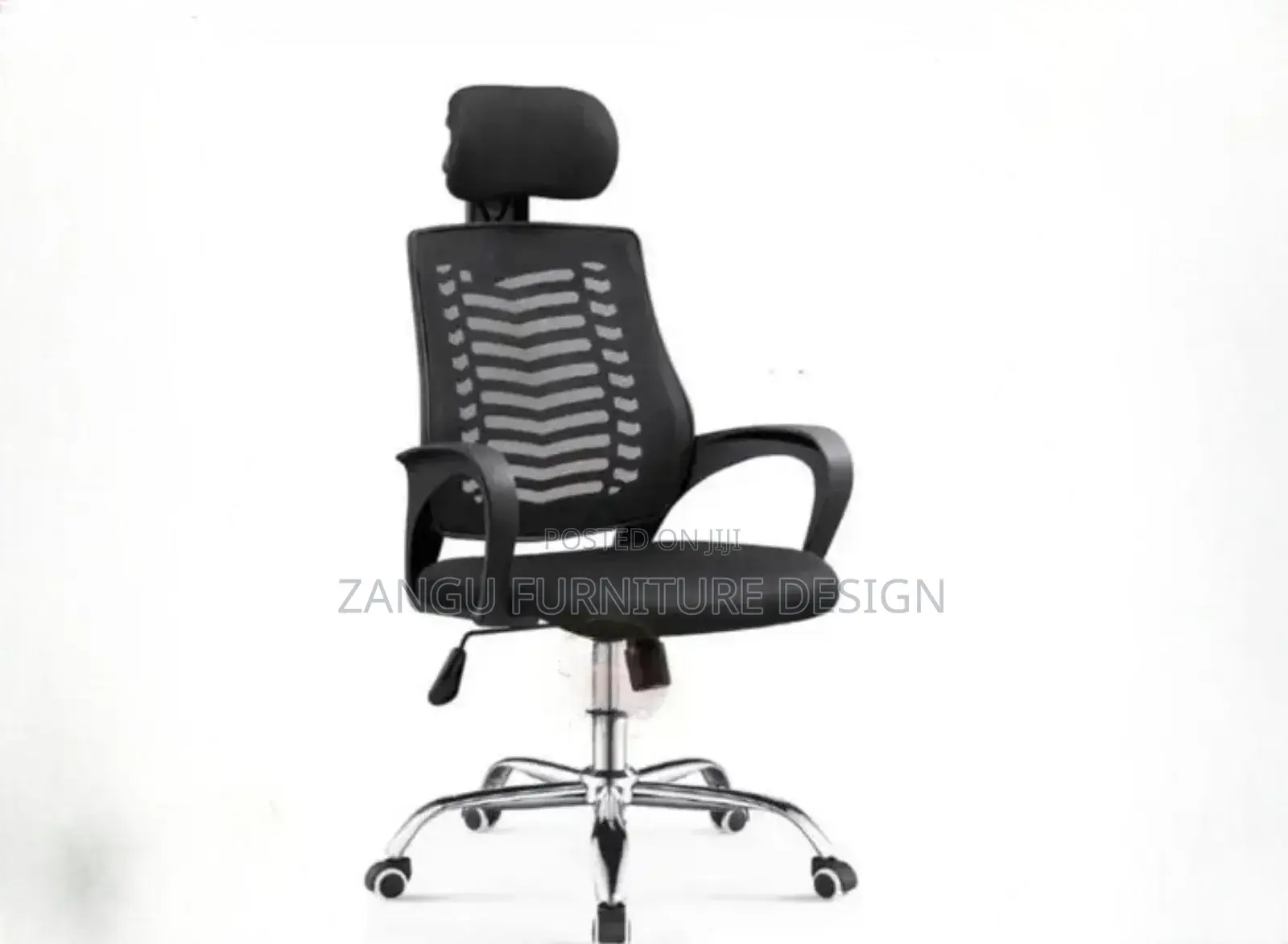 Black-Headrest Chair