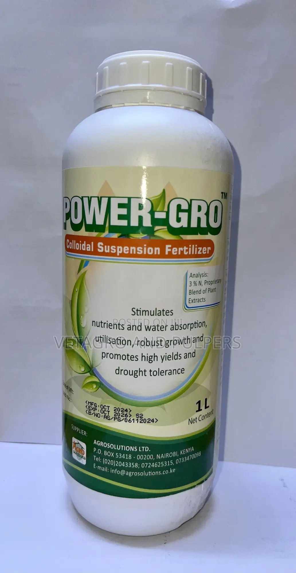 Power Gro Colloidal Suspension Fertilizer
