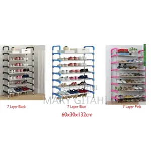 Executive Adjustable Portable 8 Layer Shoe Rack at