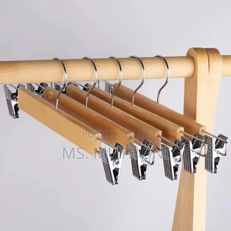 High Grade Natural Wooden Hangers(6 PCS )