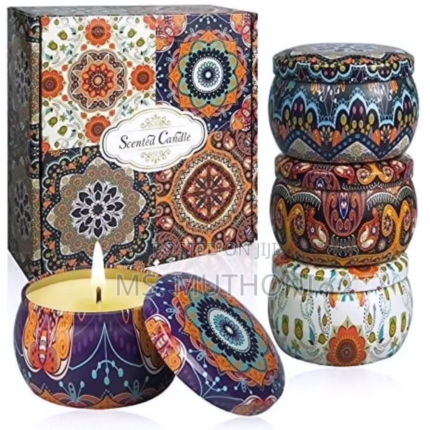 100% Soy Wax Scented Candles Soothing With Petals Gift Set*