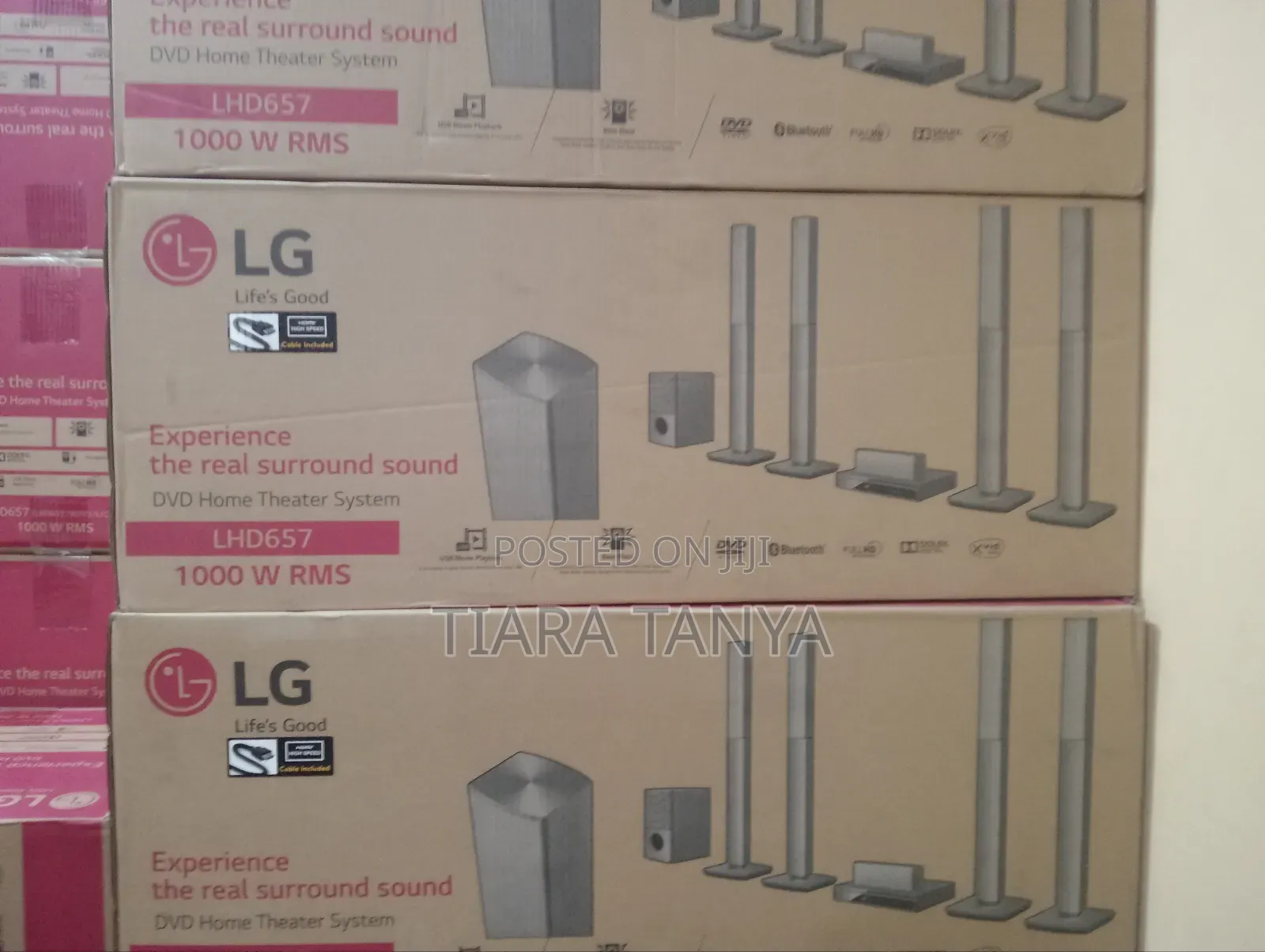 Lg Lhd657- 1000w 5.1ch DVD Home Theatre System -Black