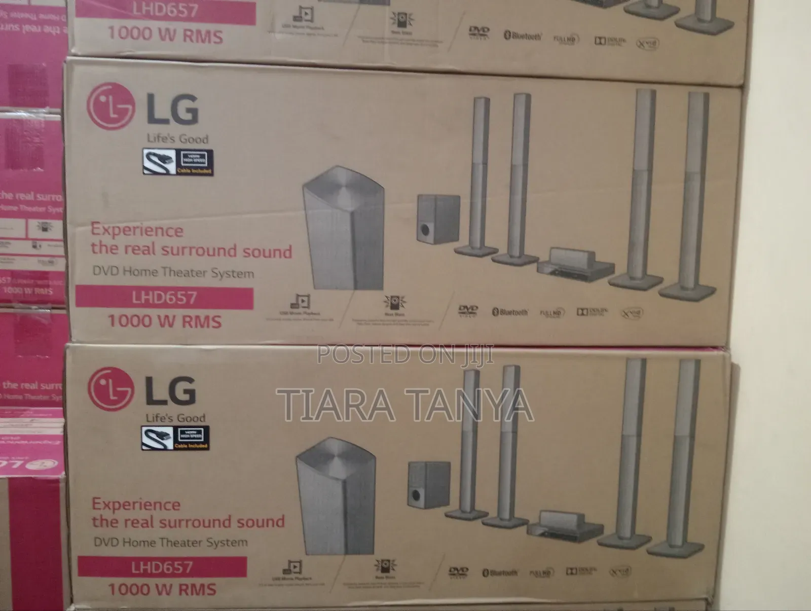 Lg Lhd657- 1000w 5.1ch DVD Home Theatre System -Black
