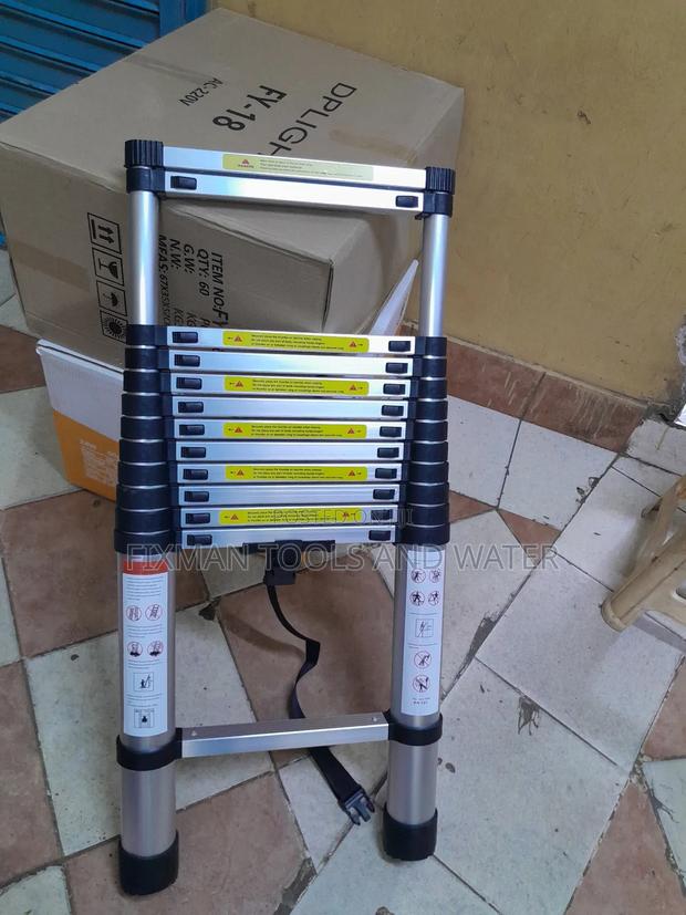 Telescopic Ladder Safe And Secure 3.8M 12 Ft High - thumbnail 2