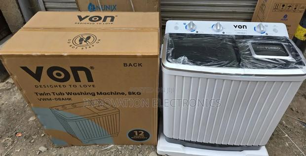 Von 8kg VWM-08ahk Black Washing Machine, (1yr Wrty)