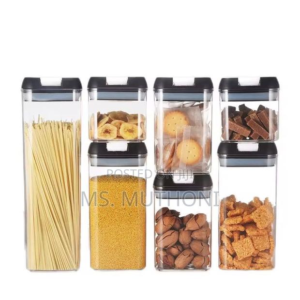 7pcs Transparent Acrylic Food/Pantry Storage Containers - thumbnail 4