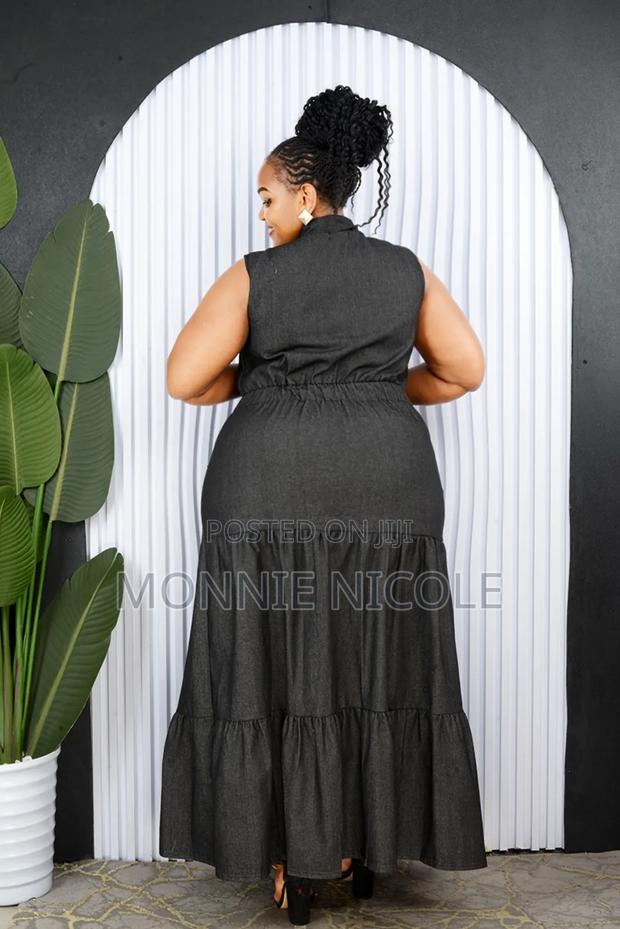 Black Maxi Denim Dress - thumbnail 3