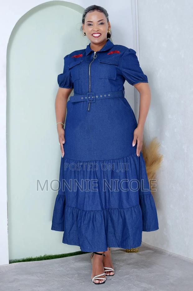 Breastfeeding Friendly Denim Dress - main view