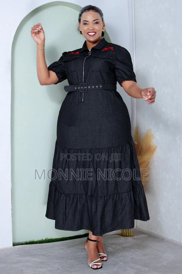 Breastfeeding Friendly Denim Dress - thumbnail 3