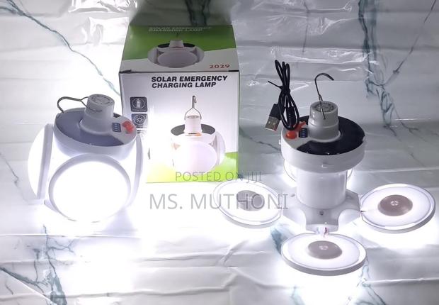Rechargeable/Solar 5 Modes ~ 5 Bulb 900 Folding Ball Shape - main view