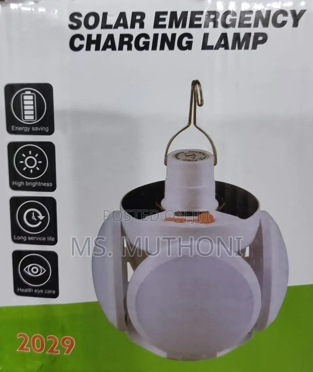 Rechargeable/Solar 5 Modes ~ 5 Bulb 900 Folding Ball Shape