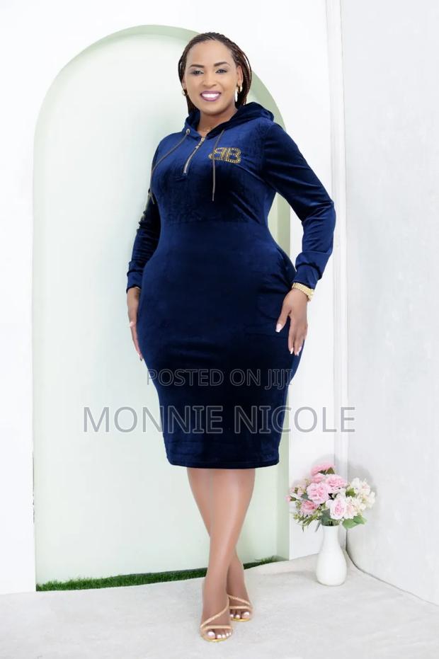 Modest Velvet Dress - main view