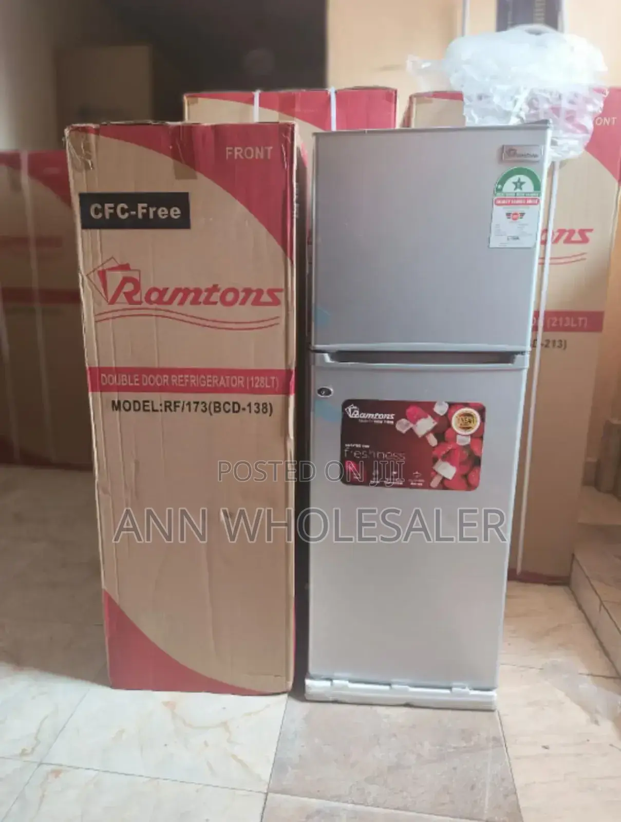 Ramtons RF/173, 2 Door Direct Cool Fridge, 128 Litres RF-DR