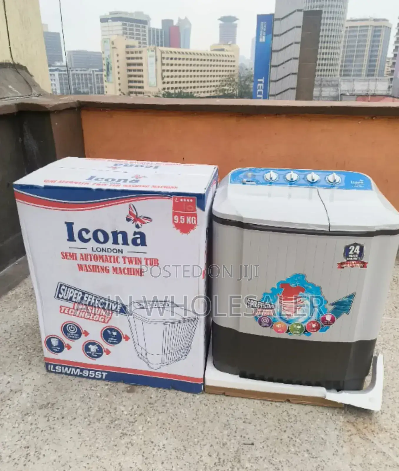 9.5kgs Icona Twin Tub Washing Machine ICWMT
