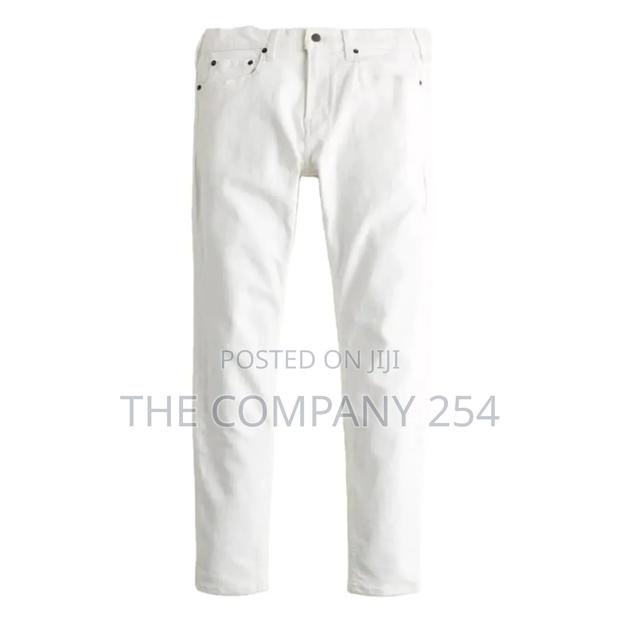 Plain Off White Designer Amiri One Cut Denim JeansAll Sizes - thumbnail 4