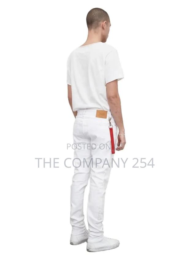 Plain Off White Designer Amiri One Cut Denim JeansAll Sizes - thumbnail 8