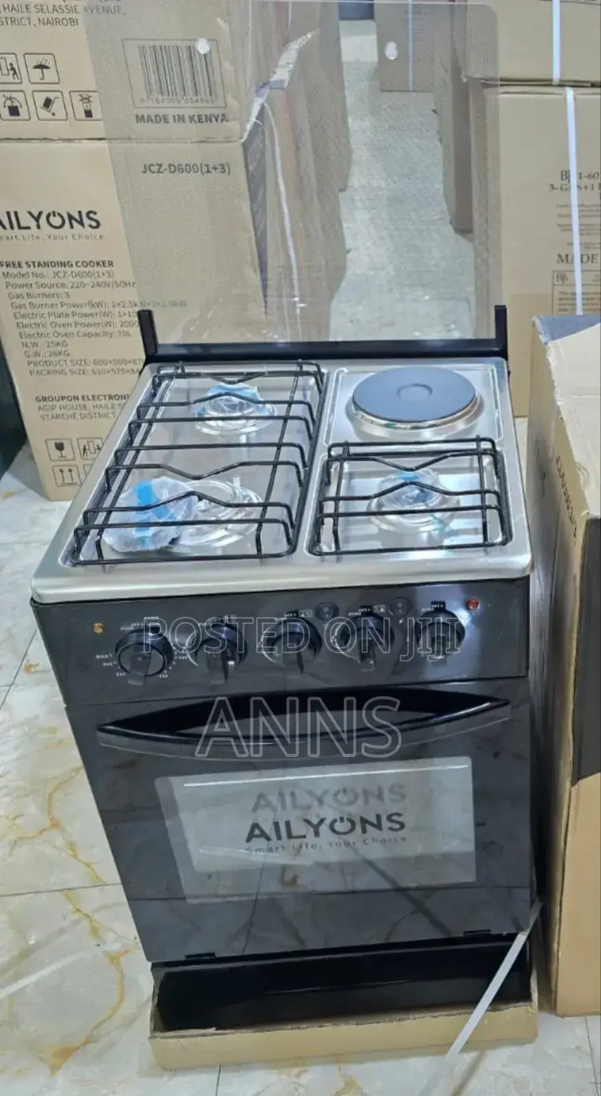 Ailyons 3+1 Free Standing 50/55cm Cooker