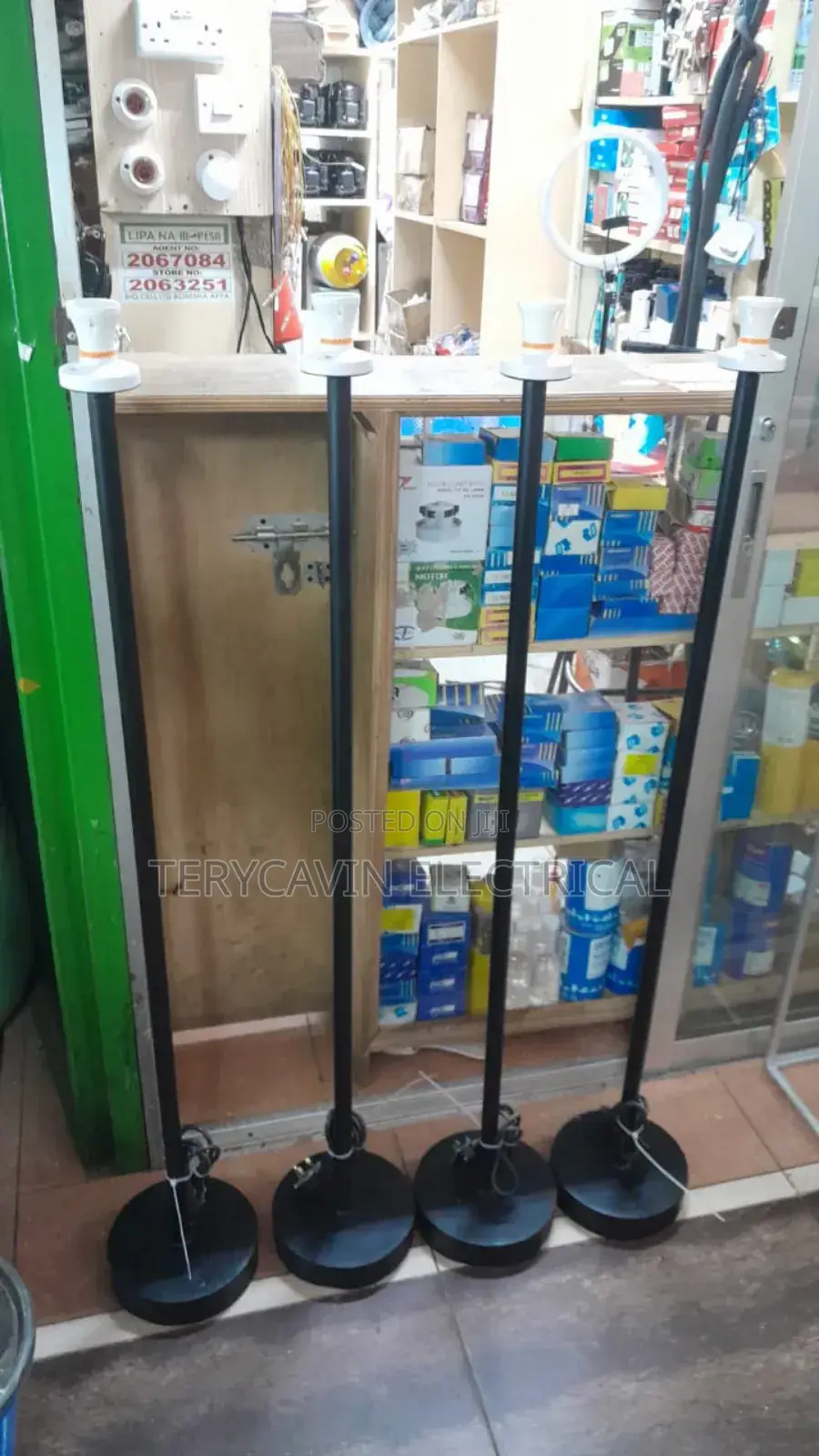 Metallic Floor Stand Lights
