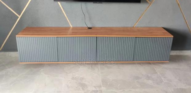 Natural Grey Floating Tv Stand 7ft - main view