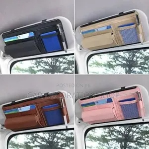 Car Visor Organizer With Secure Zip Pockets