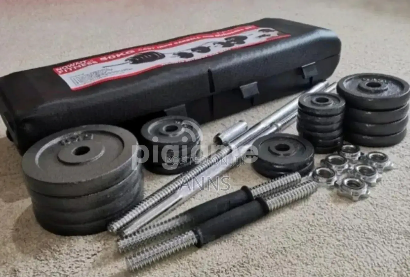 Chrome 50kgs~ Adjustable Dumbells + Case