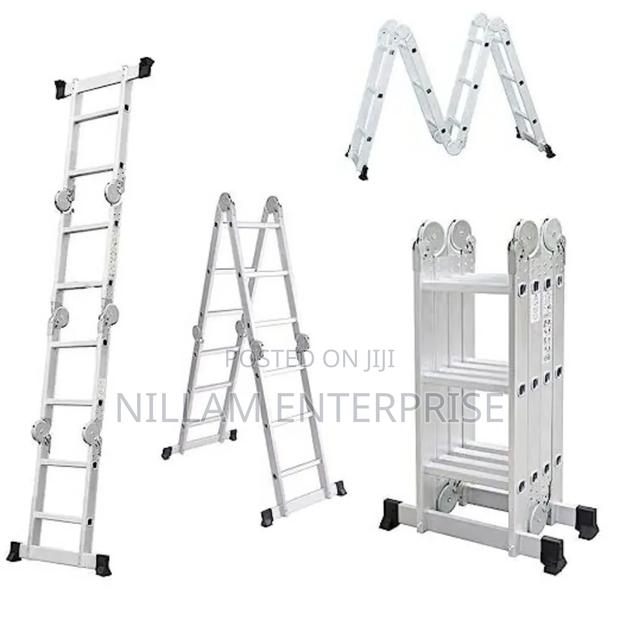 Foldable 4 X 3 Aluminium Ladder - thumbnail 3