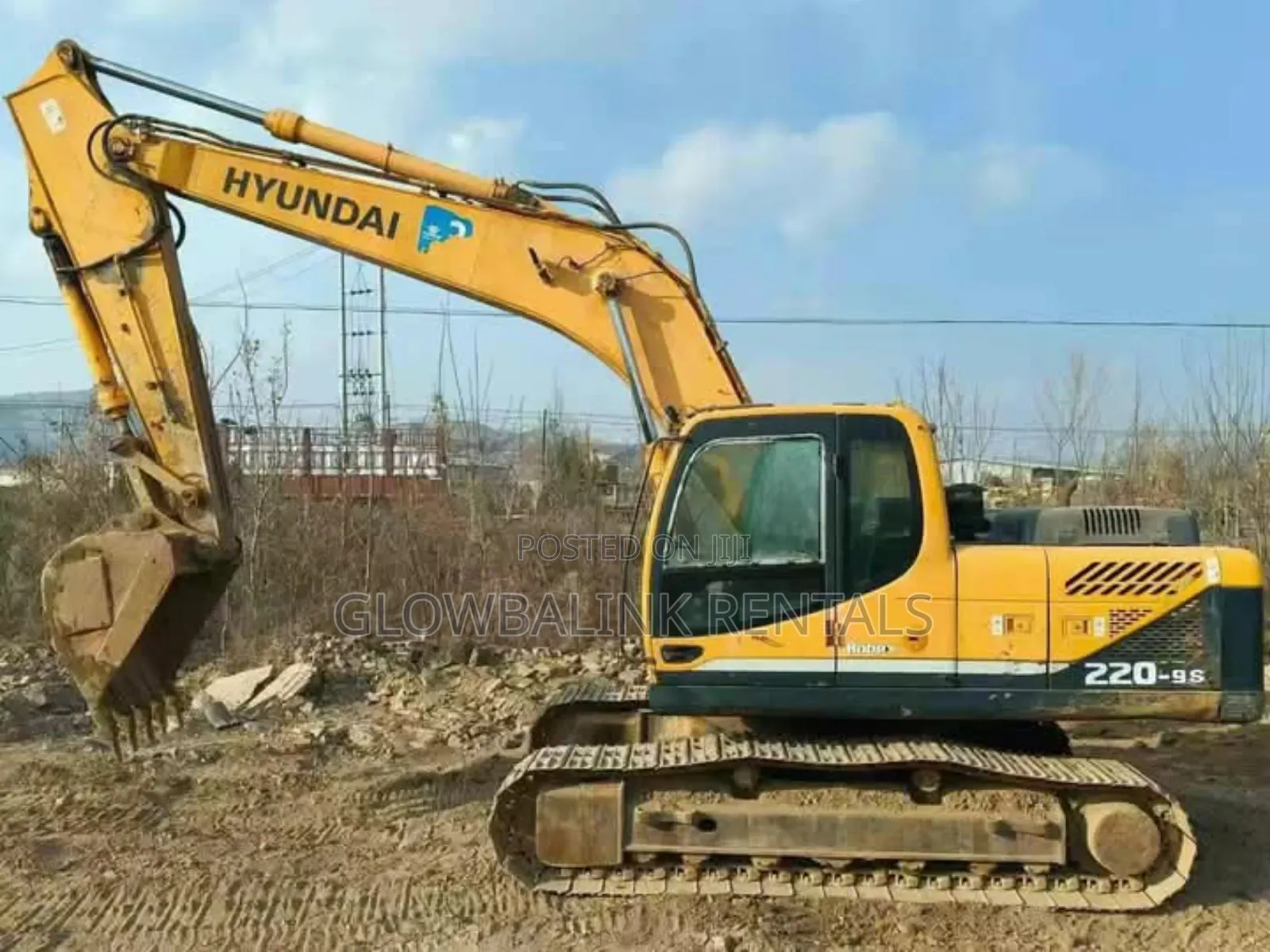 Excavator With a Breaker for Hire