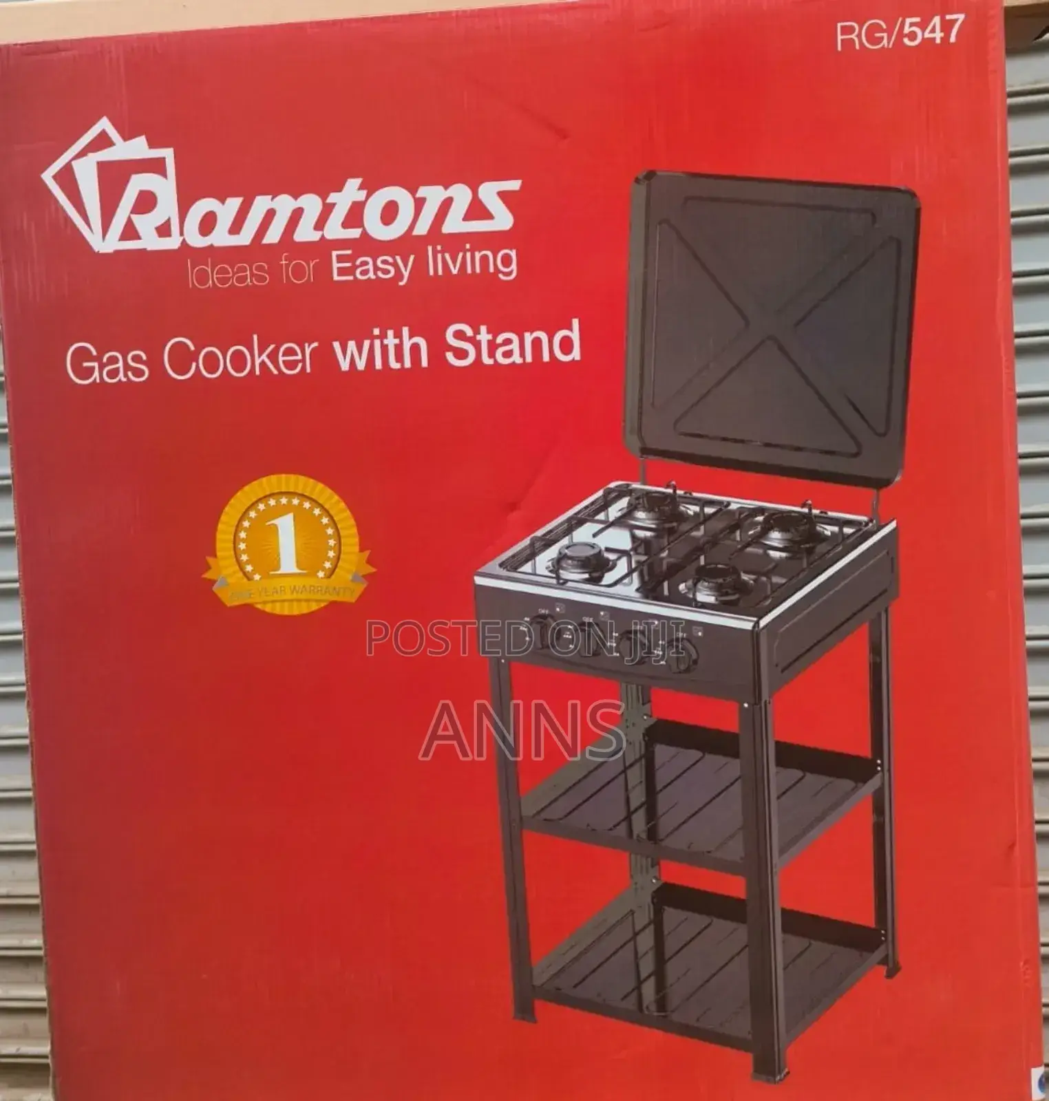 Four Burner Cooker With Shelves
