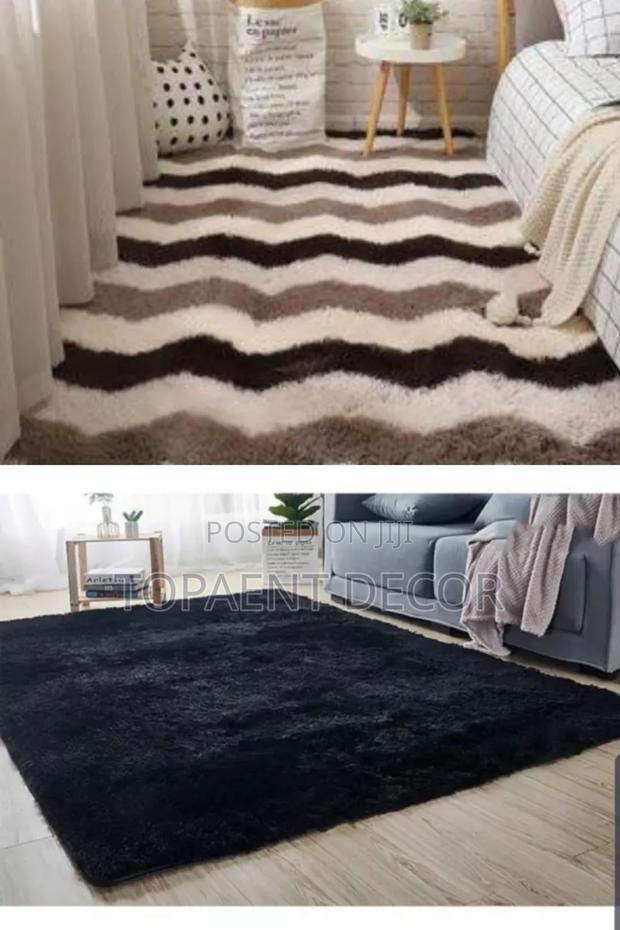 Plain and Stripped Warm Fluffy Carpets - main view