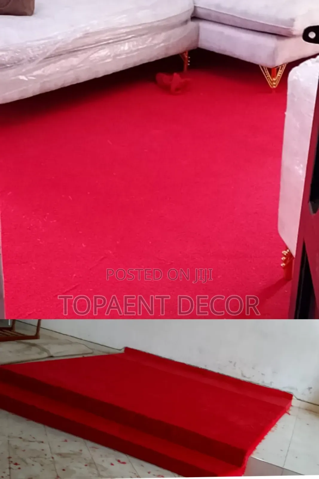 Living Room and Church Pulpit Red Wall to Wall Carpets