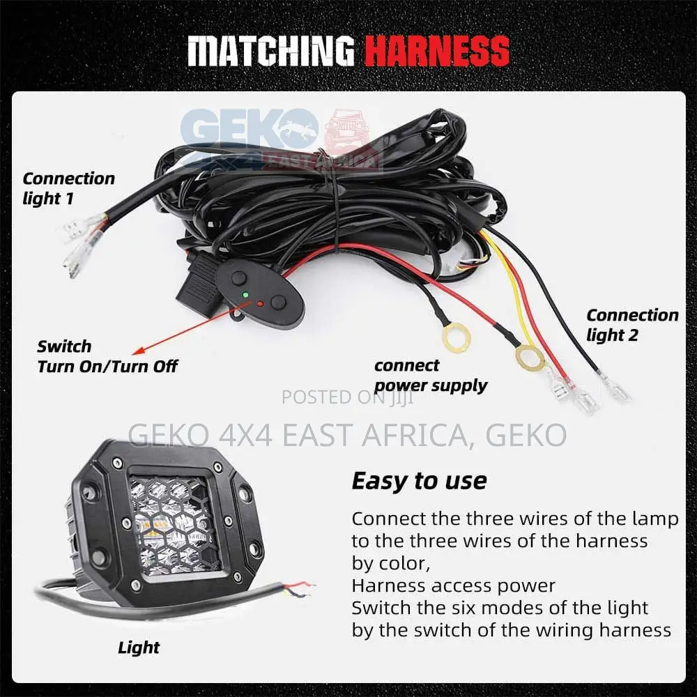 3 Inch Dual Color Meshed Flash Mount With Harness 6 Function