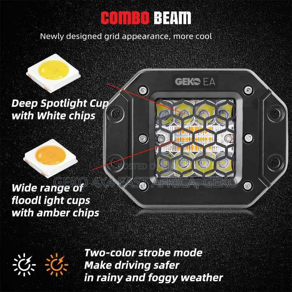 3 Inch Dual Color Meshed Flash Mount With Harness 6 Function