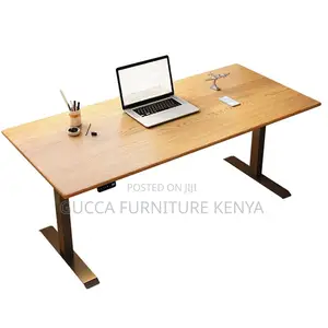 Office Tables:Automated Motorized T-Shape Standing Work Desk