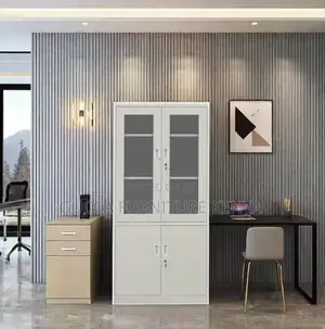 Cabinets: 4-Door Metal Office Filing Storage Cabinet