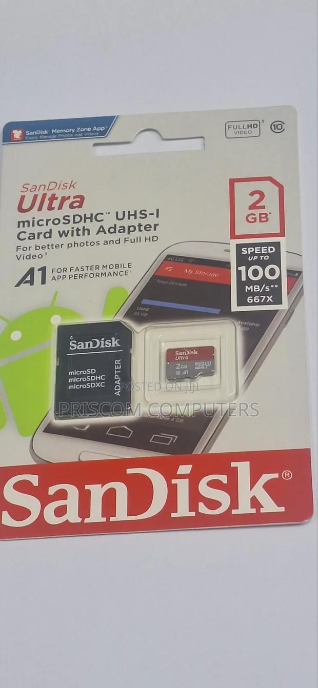 2GB Memory Card Microsd Card With Memory Reader Adapter - thumbnail 2