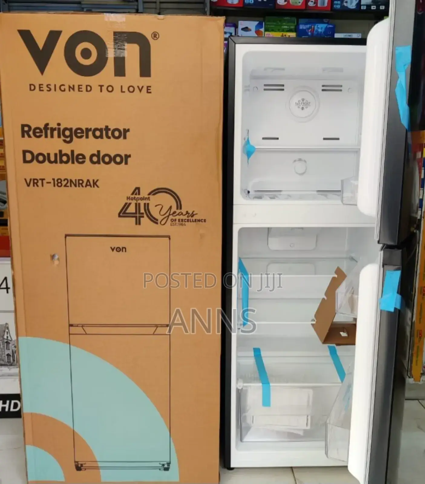 Von Double Door 182litres ~ No Frost Fridge