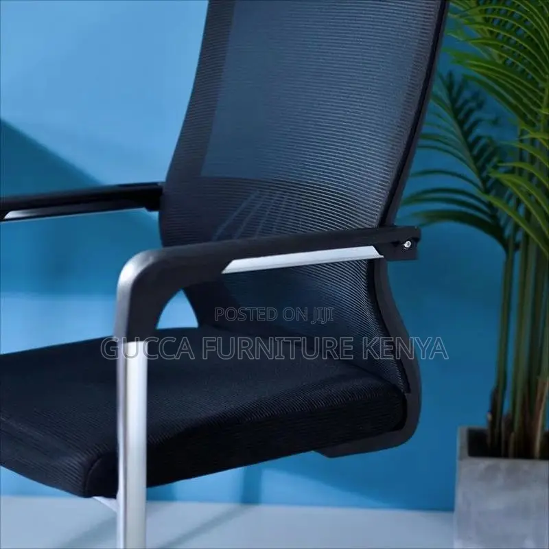 Office Chairs: Ergonomic Black Upholstered Visitor Chair