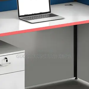Workstations:6-Way Rectangular White Desktop Workstation