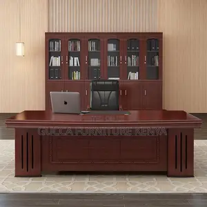 Office Tables:1800mm Modern Wood Espresso Executive Desk