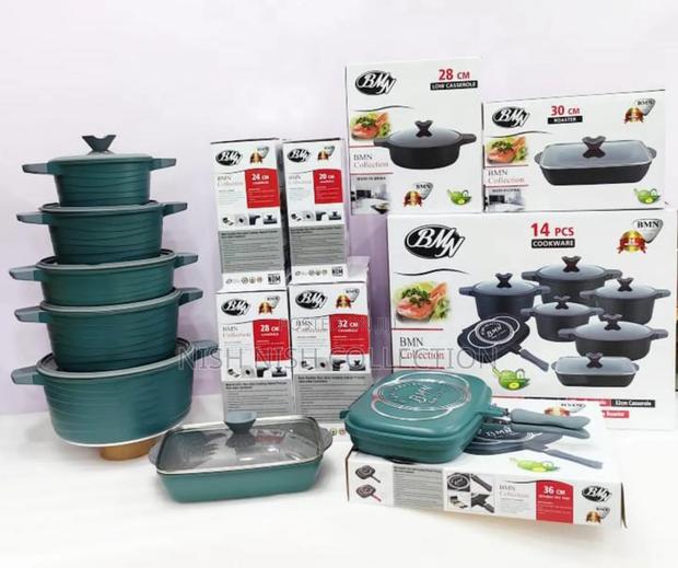 *14pcs BMN Granite Cookware Set With a Grillpan - main view