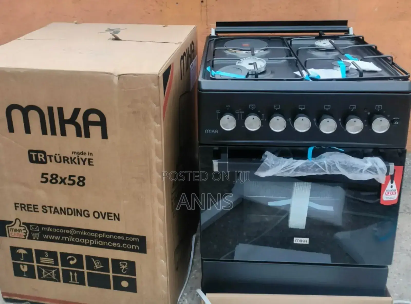 Mika 58/58cm 3+1 Free Standing Cooker