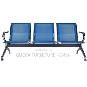 Benches:3-Link Comfortable Reception Steel Waiting Bench