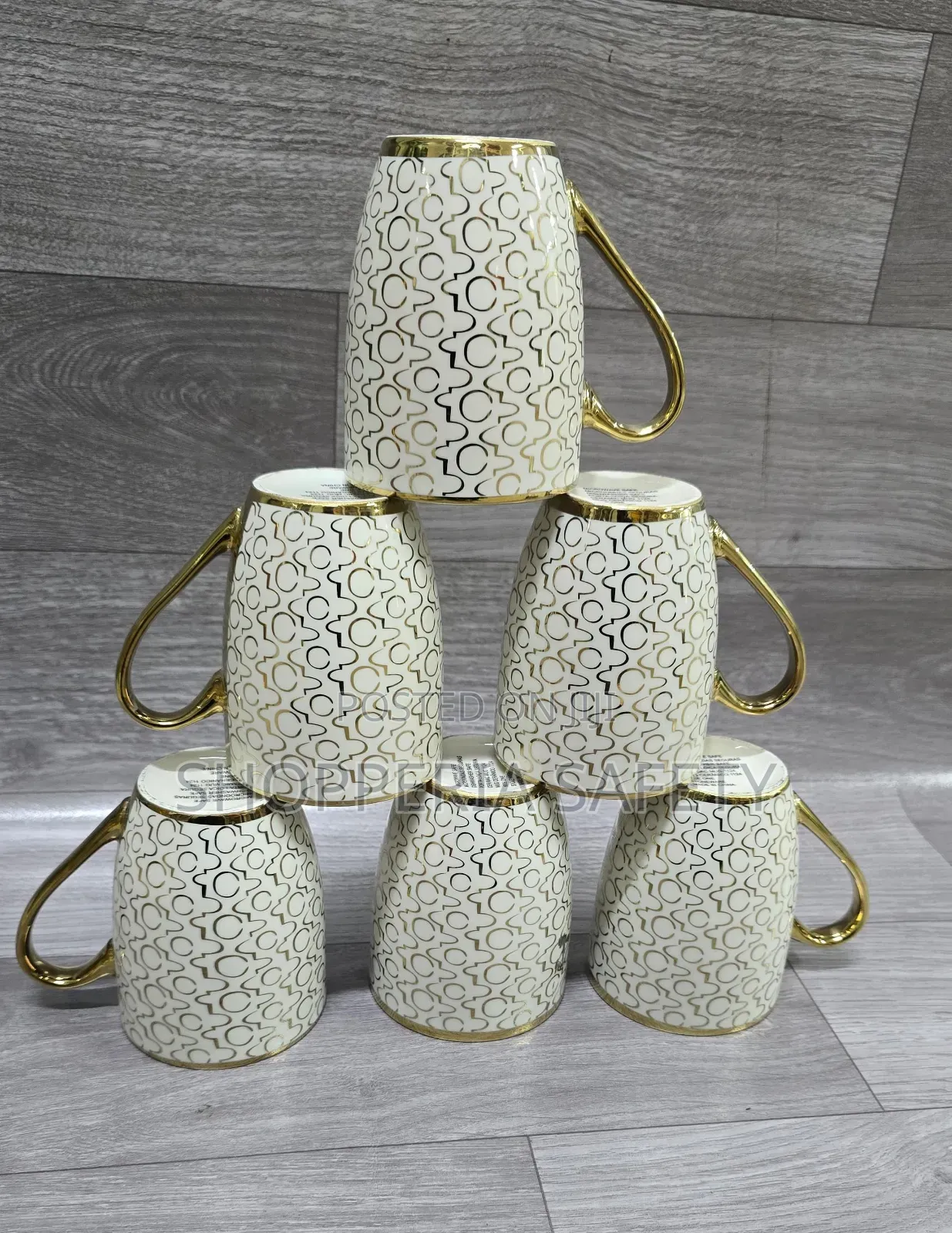 Gold Detonated Tea Mugs