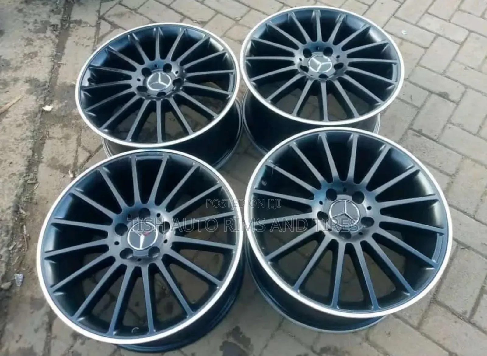 Charcoal Black Mercedes Benz 18 Inch Staggered Rims Set