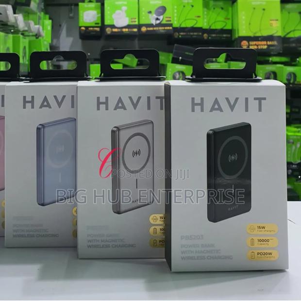 Havit PB5203 10,000mah Magnetic Wireless Charging Powerbank