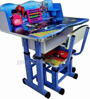 Kids Study Desk// Adjustable Kids Study Table Desk Blue. - thumbnail 2