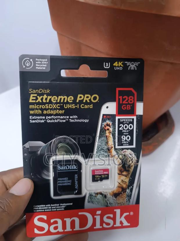 Sandisk Extreme Pro Microsdxc Uhs-I With Adapter 128gb - main view