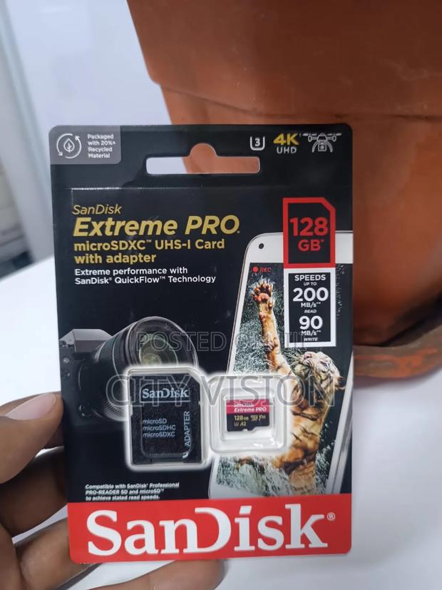 Sandisk Extreme Pro Microsdxc Uhs-I With Adapter 128gb - thumbnail 2